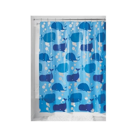 B & K 32580 Blue Moby Shower Curtain  72 X 72 In. - Pack Of 2